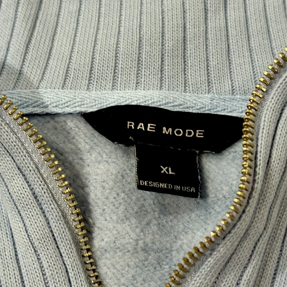 Rae Mode Women's Light Blue Quarter-Zip Sweatshirt